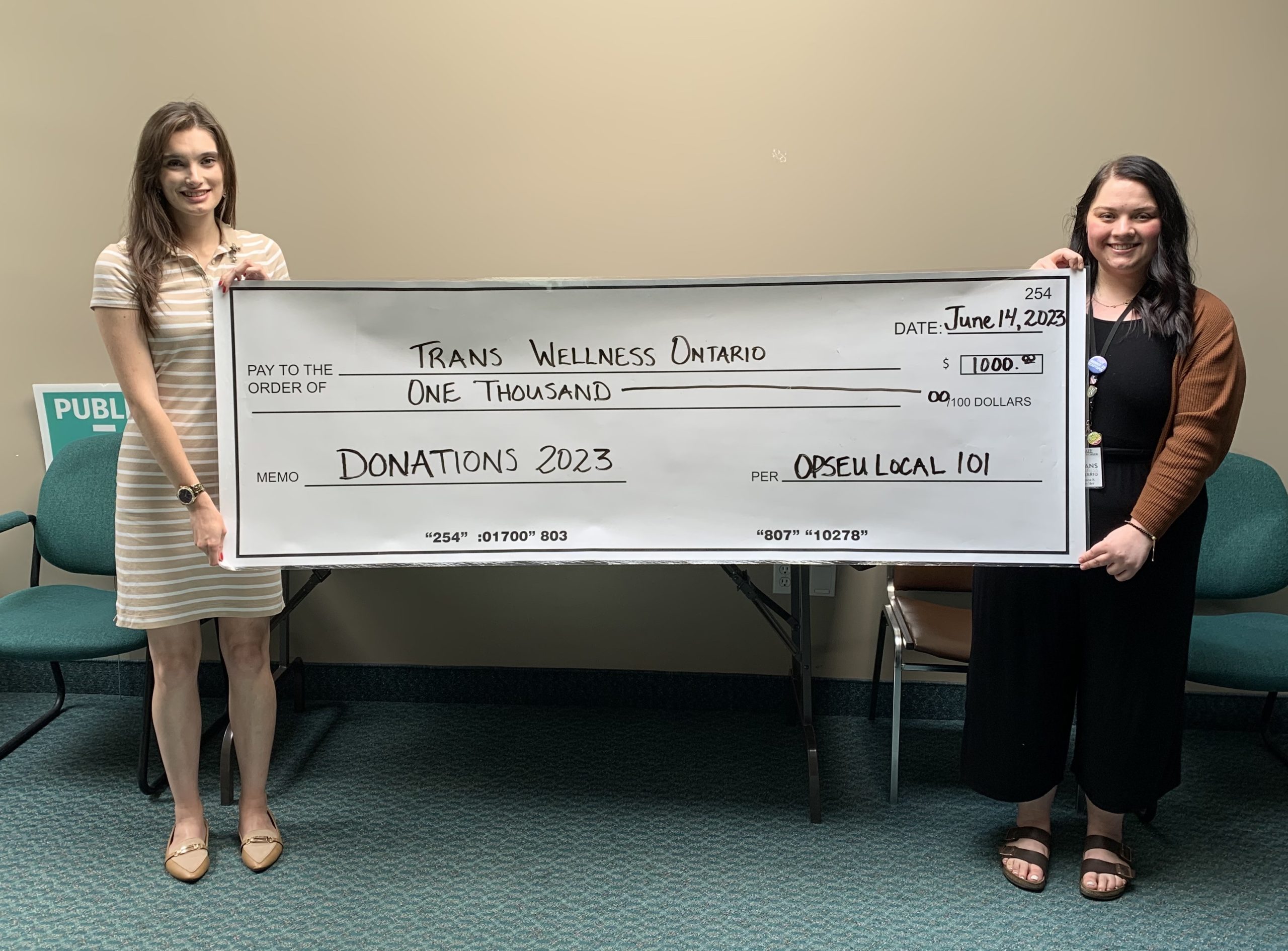 2023 Donations Recipients! Ontario Public Service Employees Union